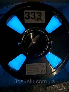 PETG Філамент 333print 1.75mm Glow in the Dark Blue / світиться у темряві синім 1 кг 213-1kg фото