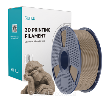 SUNLU PLA Wood Дерево 1 кг - пластик/філамент для 3D-принтера Filament 1.75mm 1 KG 2663643829 фото